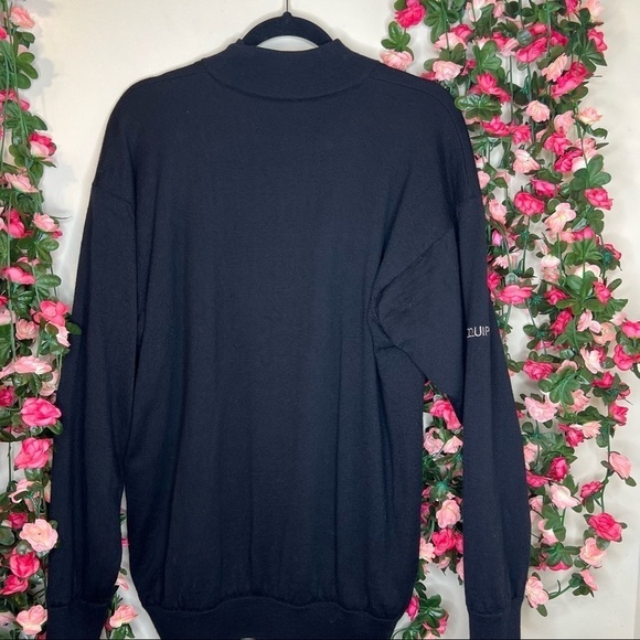 🌹Proquip Black Water Repellent 100% Merino Wool Sweater Mens Large Outdoor Work - Picture 5 of 7